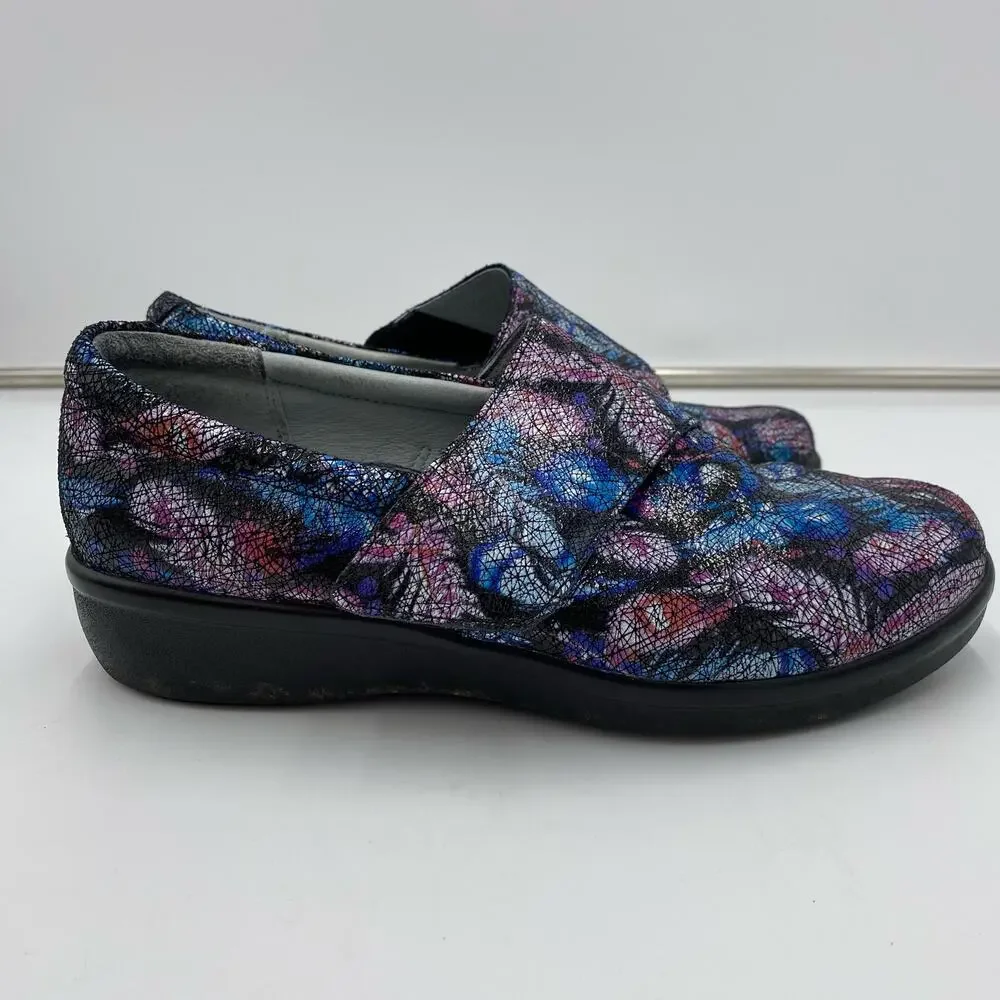 Alegria Multicolor Leather Upper Lauryn Feather Weight Comfort Shoes Size 39